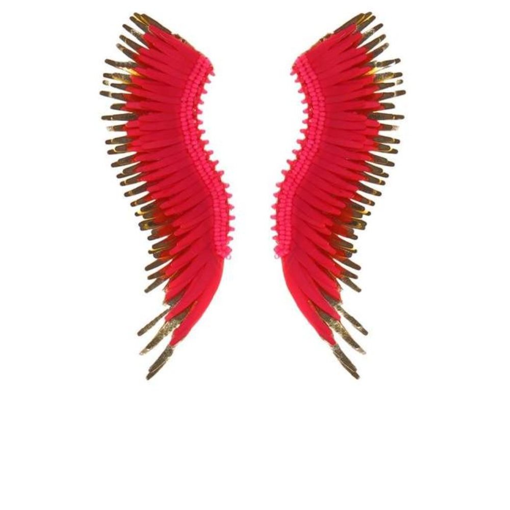 Madeline hot pink and gold earrings